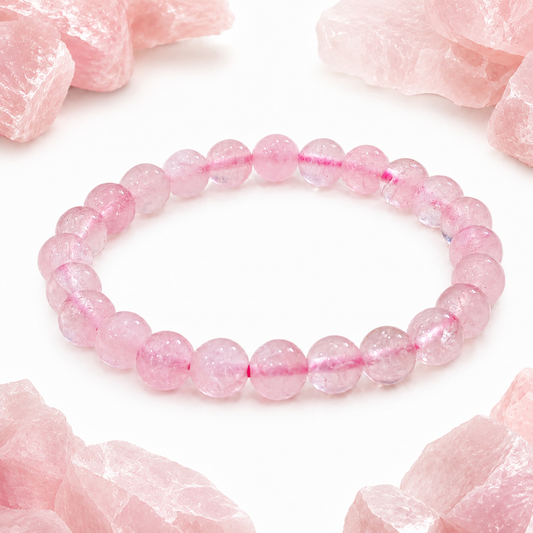 Natural Rose Quartz Bracelet 8mm