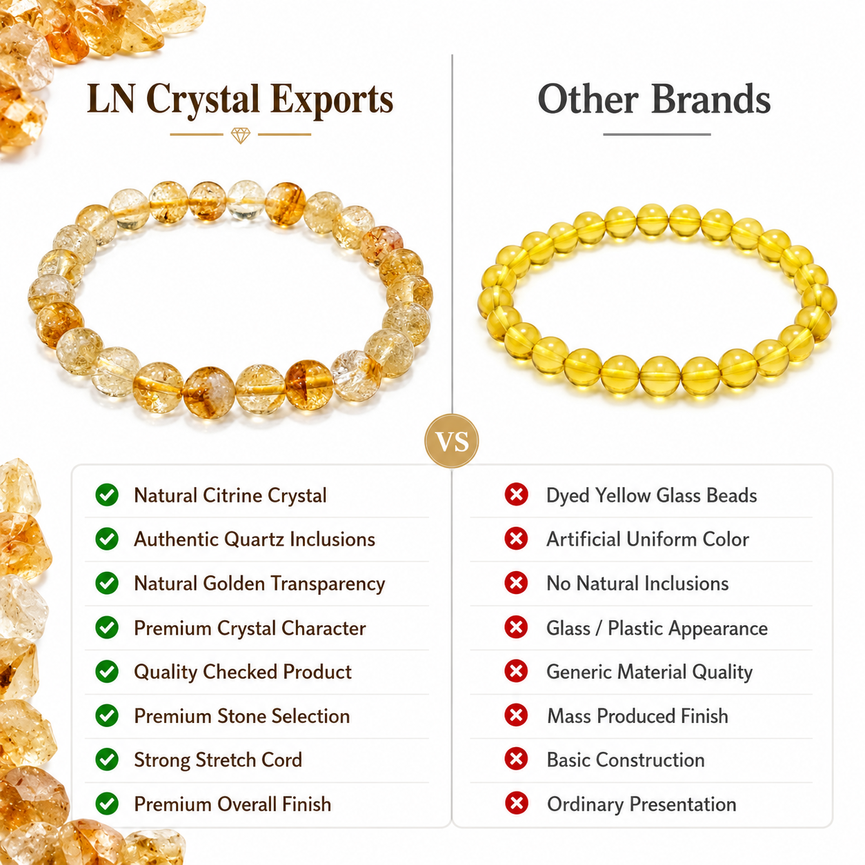 Natural Citrine Bracelet 8mm