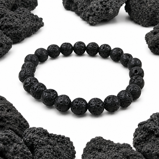 Natural Lava Stone Bracelet 8mm