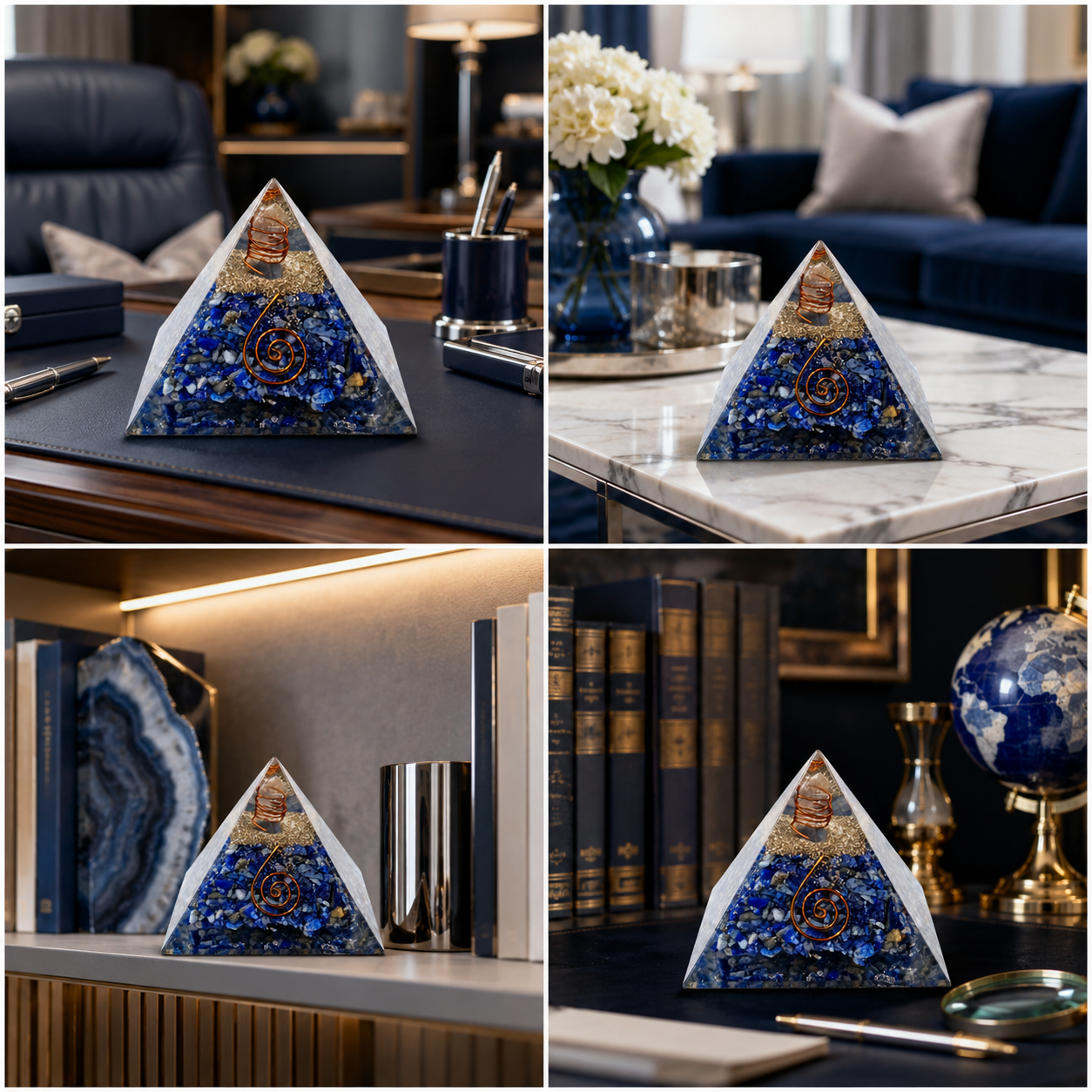 Natural Lapis Lazuli Orgonite Pyramid
