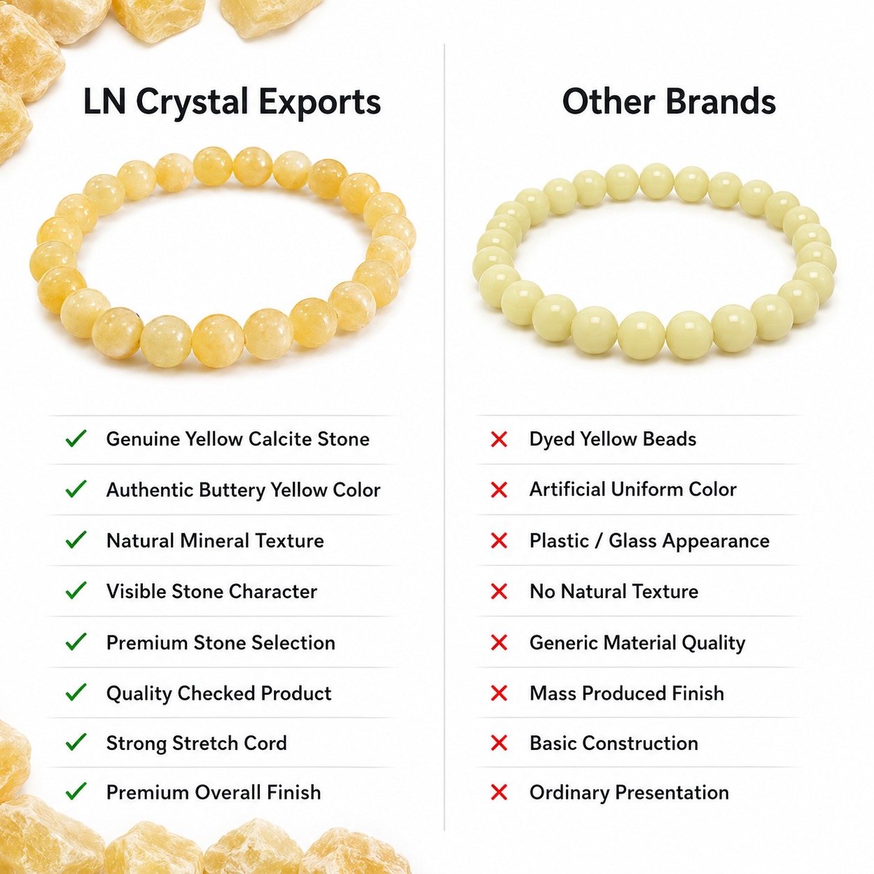 Natural Yellow Calcite Bracelet 8mm