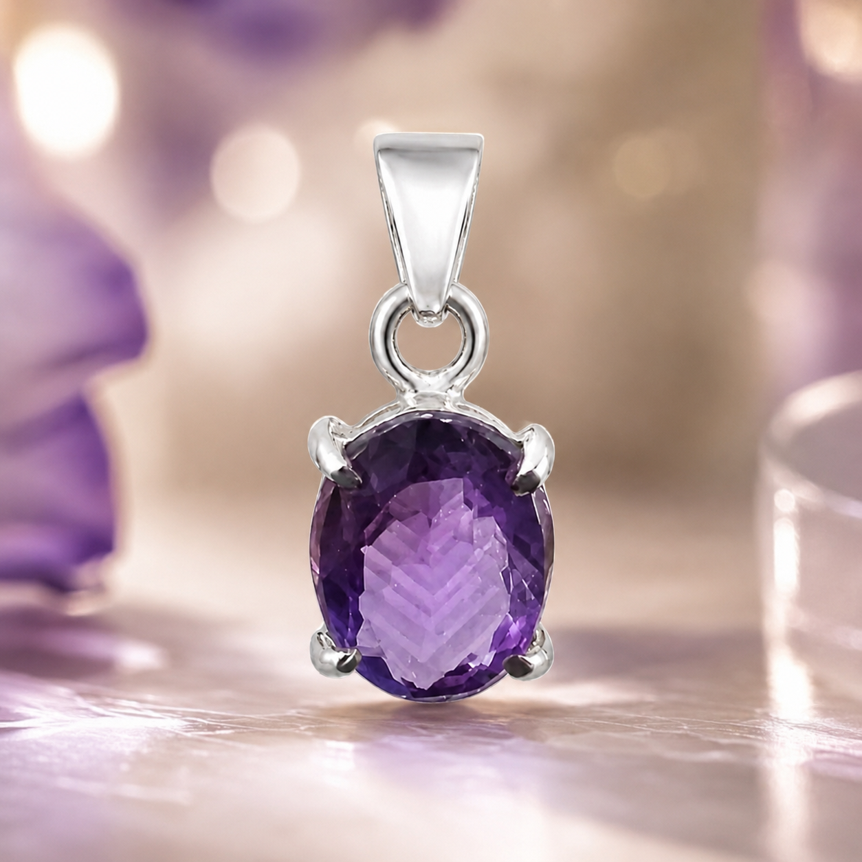 Natural Amethyst Pendant | Handmade Amethyst Gemstone Pendant | Healing Crystal Jewelry