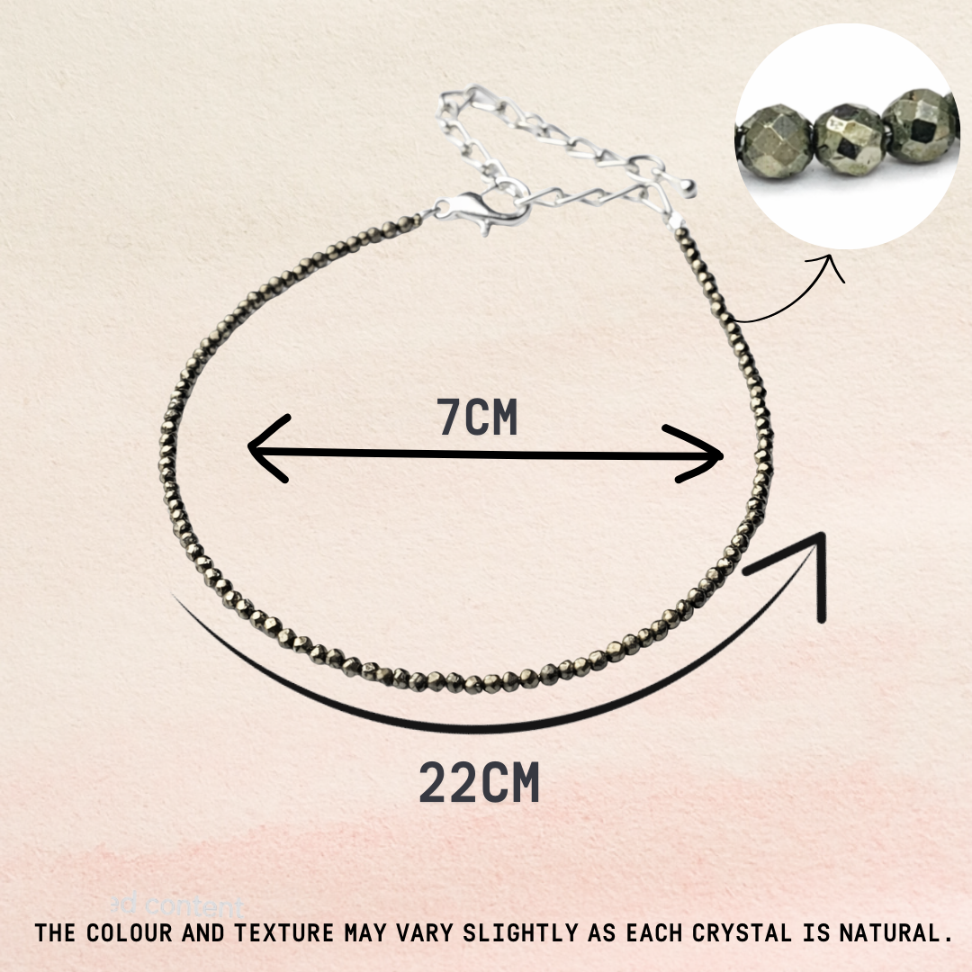 Natural Pyrite Anklet | Lab Certified Crystal Anklet