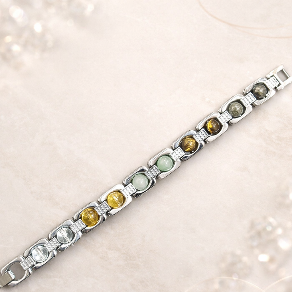 Metal Dhanyog Bracelet | Lab Certified Wealth & Prosperity Crystal Bracelet