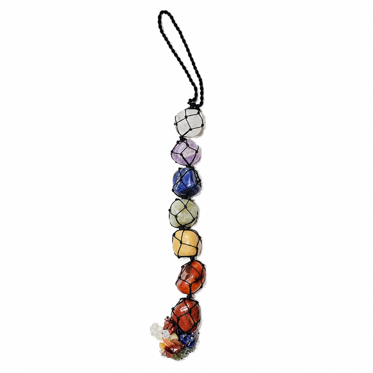 Seven Chakra Crystal Hanging Decor | Natural Multi-Stone Energy Hanger