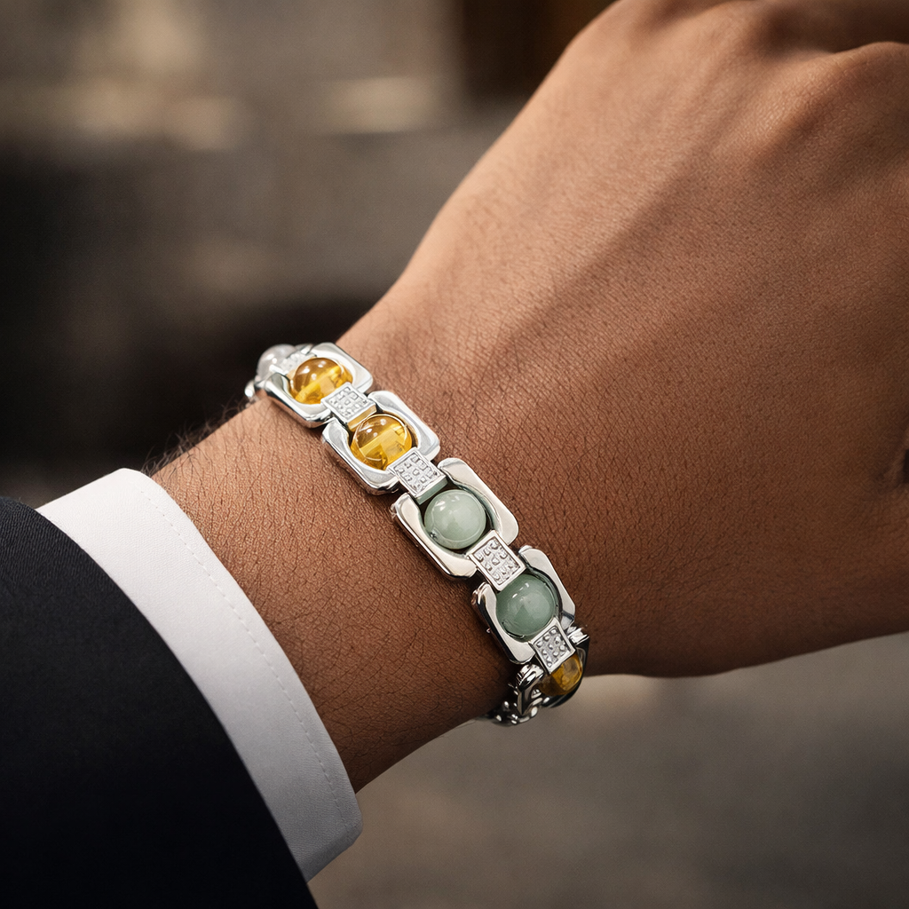 Metal Dhanyog Bracelet | Lab Certified Wealth & Prosperity Crystal Bracelet