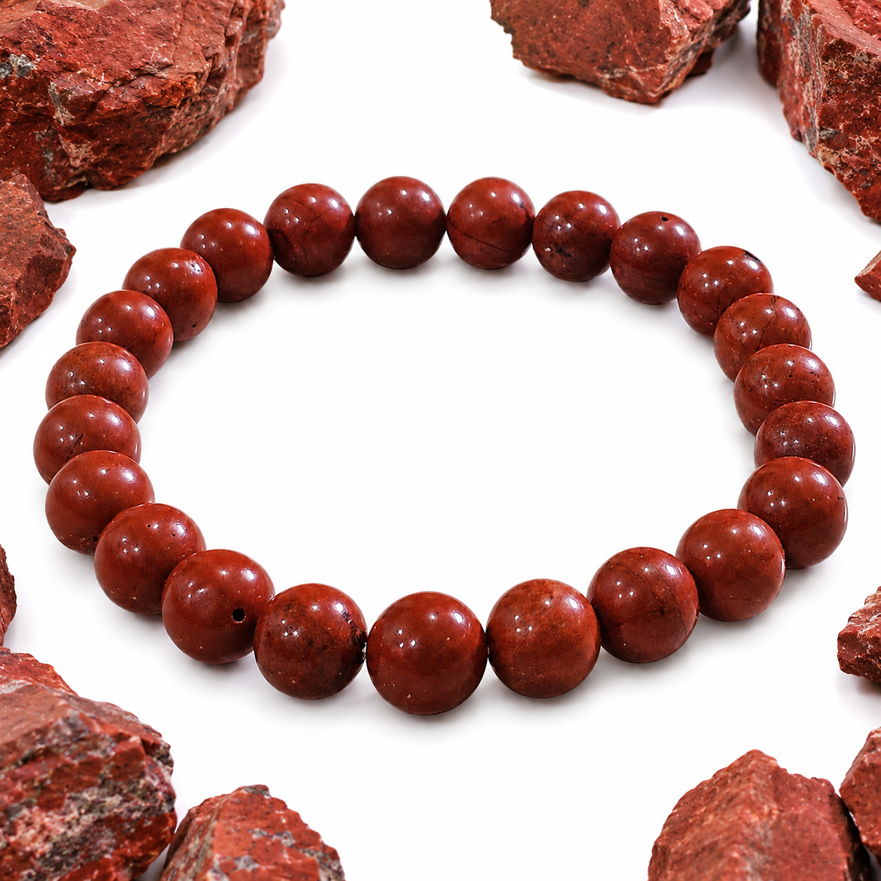 Natural Red Jasper Bracelet 8mm