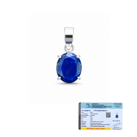 Natural Lapis Lazuli Pendant | Handmade Lapis Lazuli Gemstone Pendant | Healing Crystal Jewelry