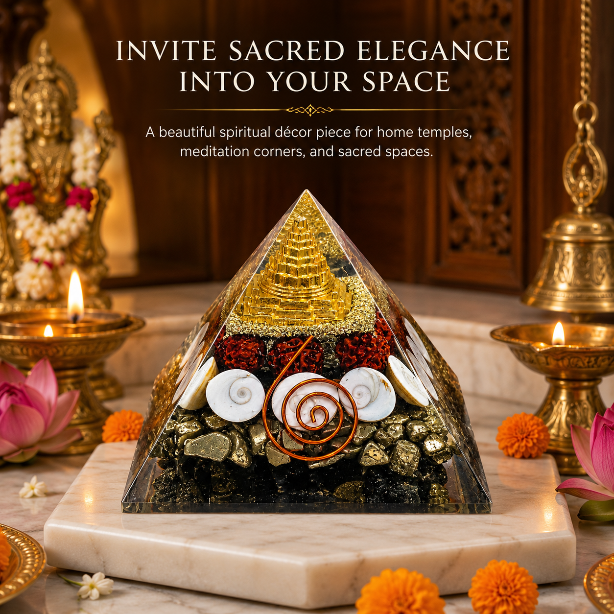 Shree Laxmi Pyramid with Pyrite