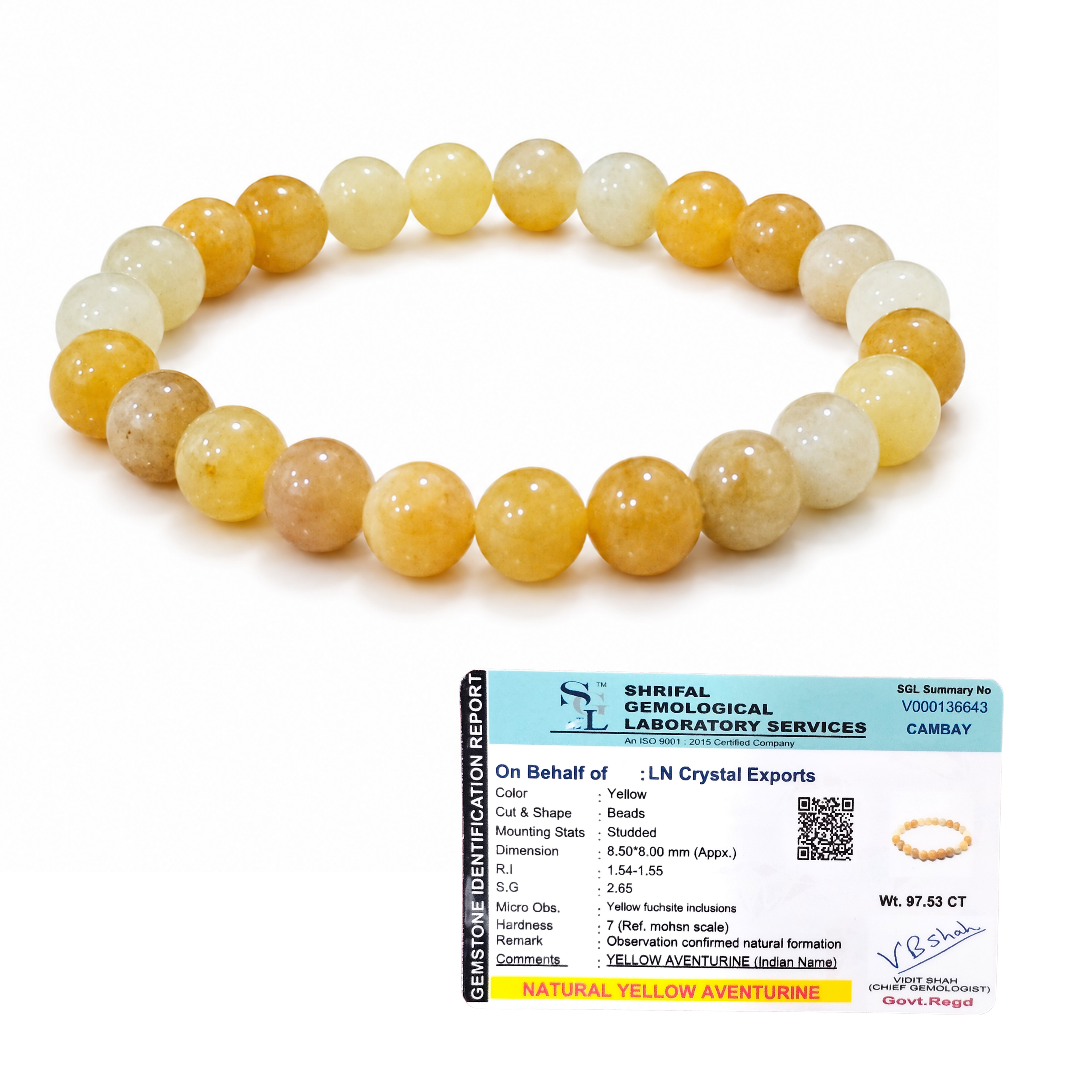 Natural Yellow Aventurine Bracelet 8mm