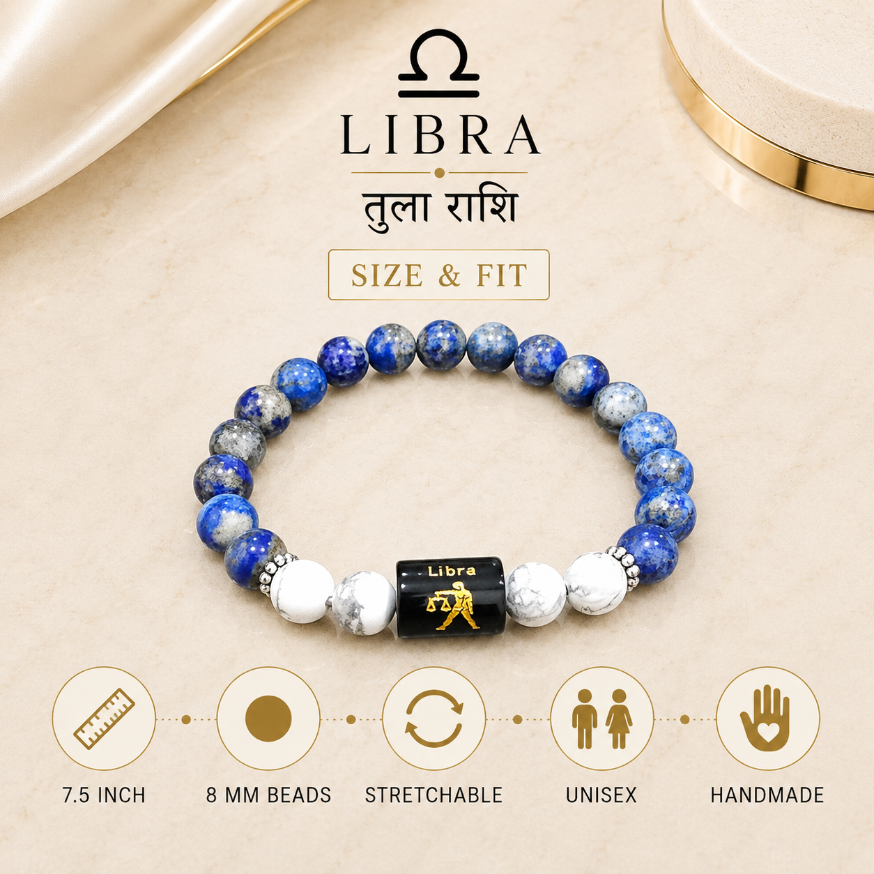 Libra Zodiac Bracelet (तुला राशि)