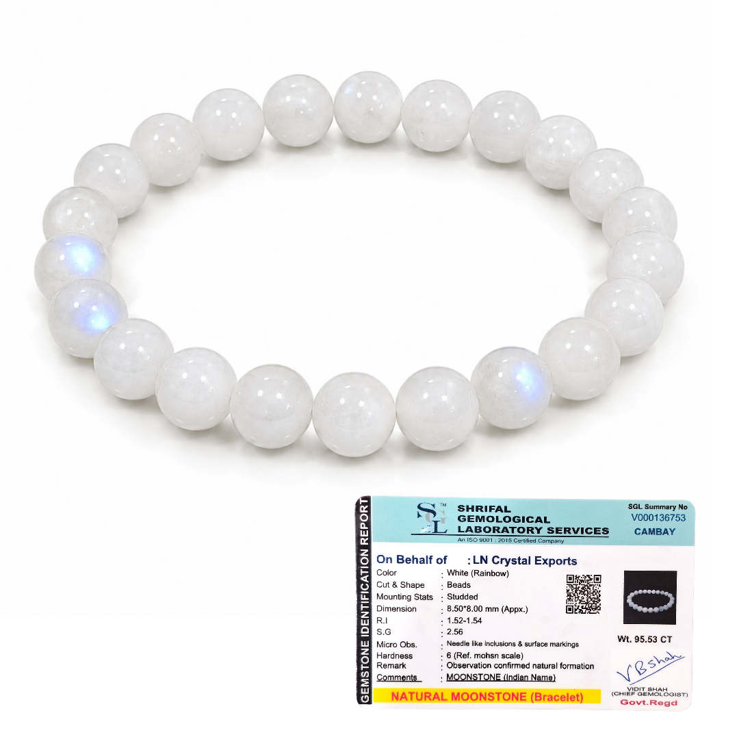 Natural Moonstone Bracelet – Intuition, Emotional Balance & Inner Harmony Bracelet