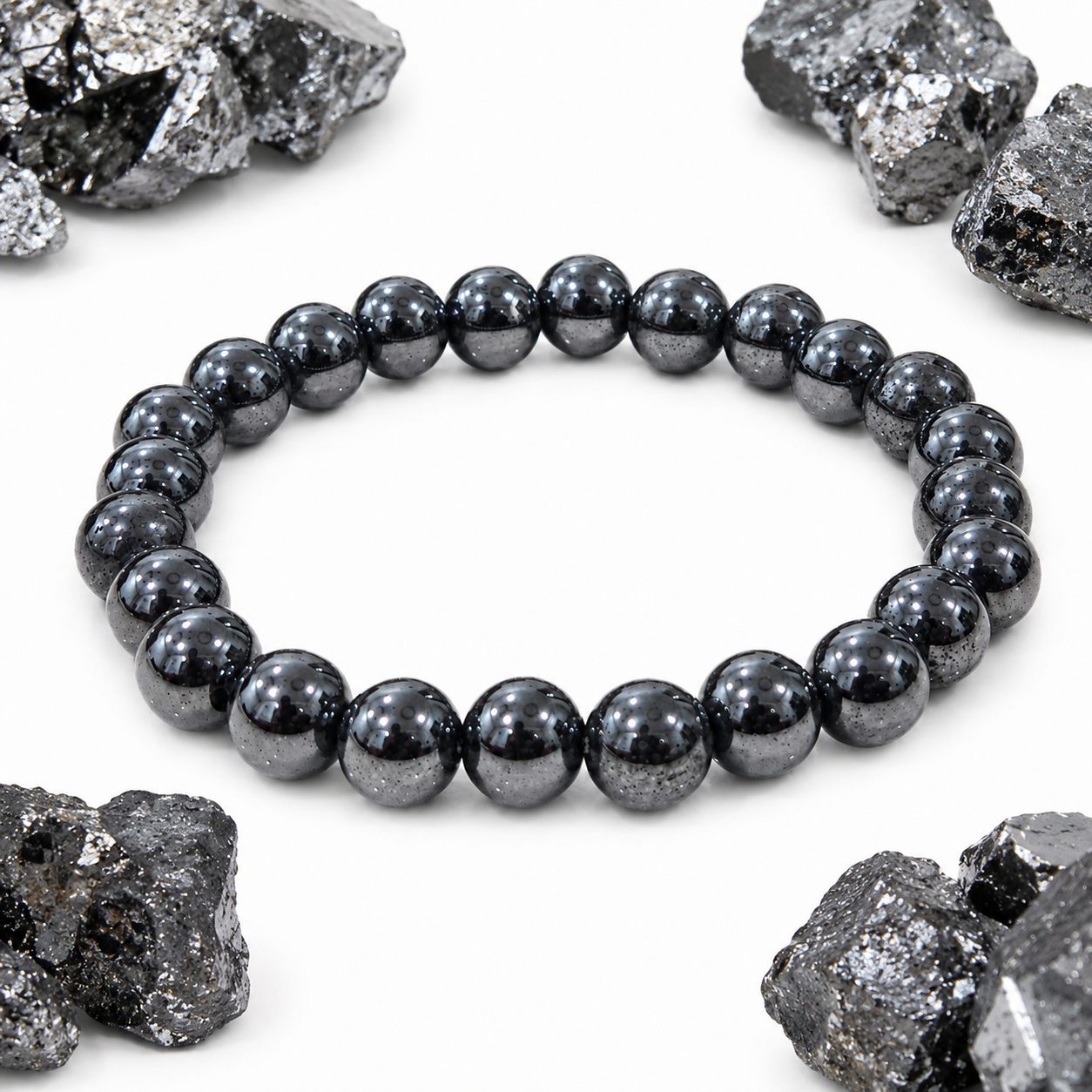 Natural Hematite Bracelet – Grounding, Strength & Focus Bracelet
