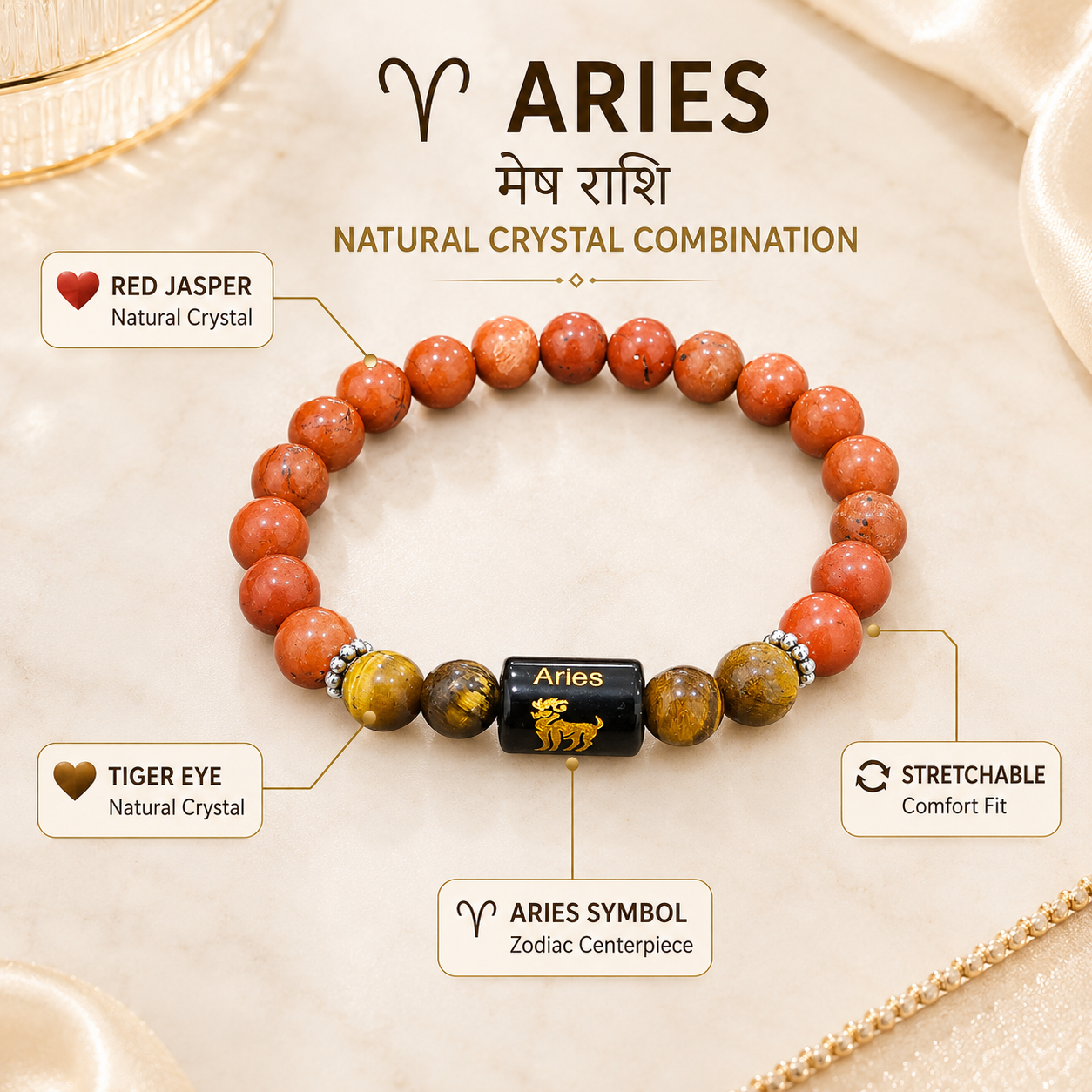 Aries Zodiac Bracelet (मेष राशि)