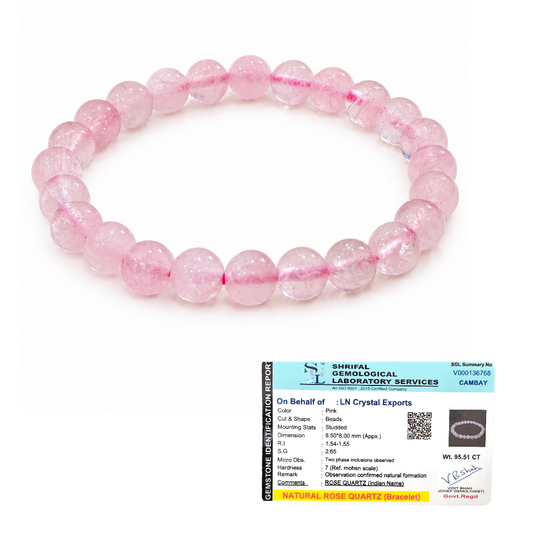 Natural Rose Quartz Bracelet 8mm