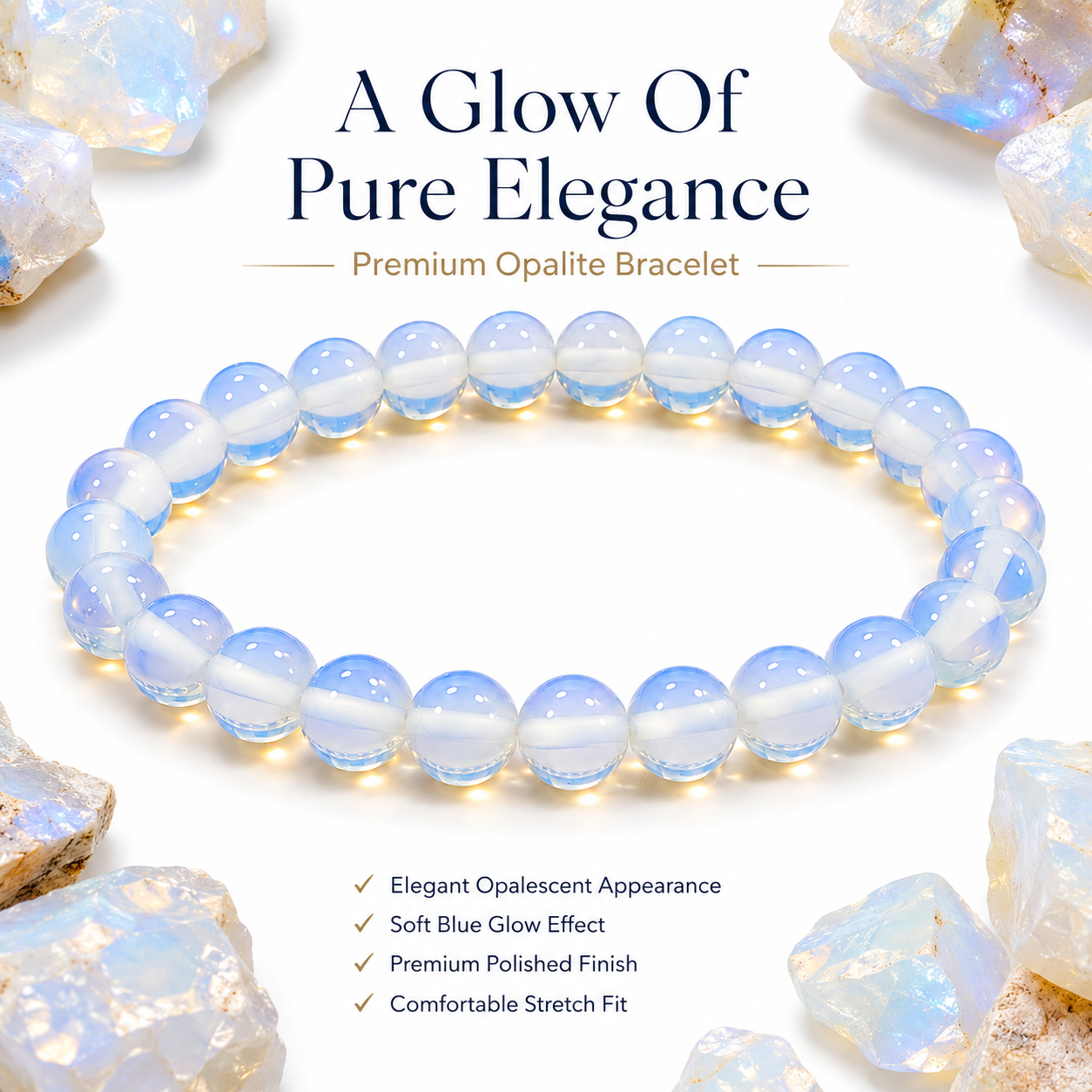 Opalite Bracelet – Calmness, Communication & Positive Energy Bracelet