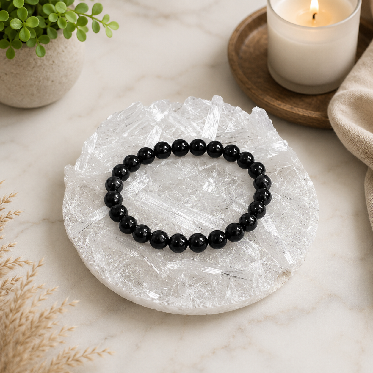 Natural Raw Moroccan Selenite Charging Plate
