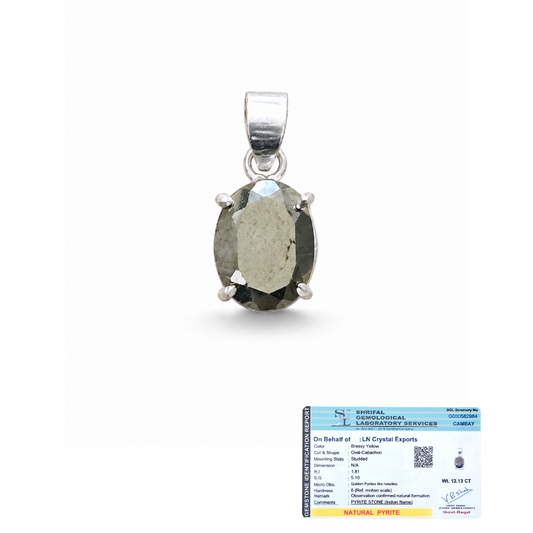 Natural Pyrite Pendant | Handmade Pyrite Gemstone Pendant | Healing Crystal Jewelry