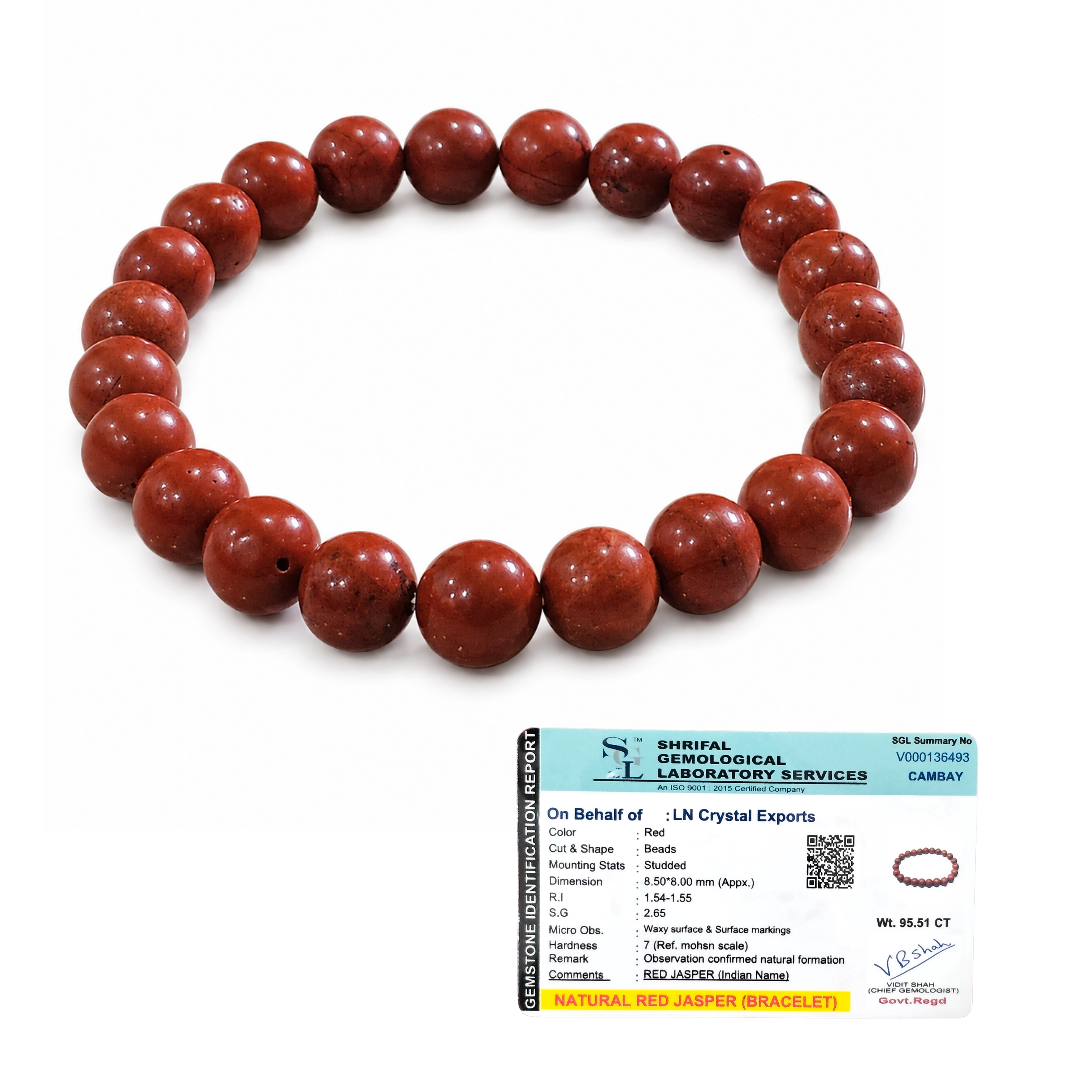 Natural Red Jasper Bracelet 8mm
