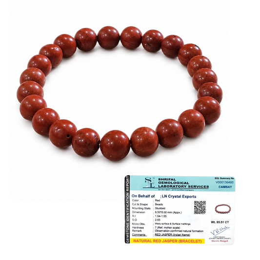 Natural Red Jasper Bracelet 8mm