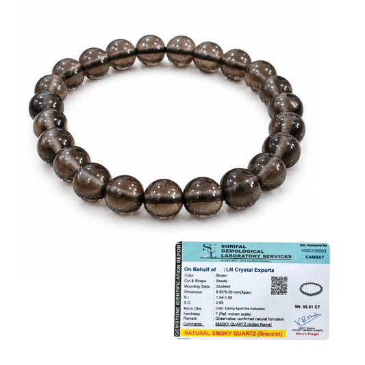 Natural Smoky Quartz Bracelet 8mm