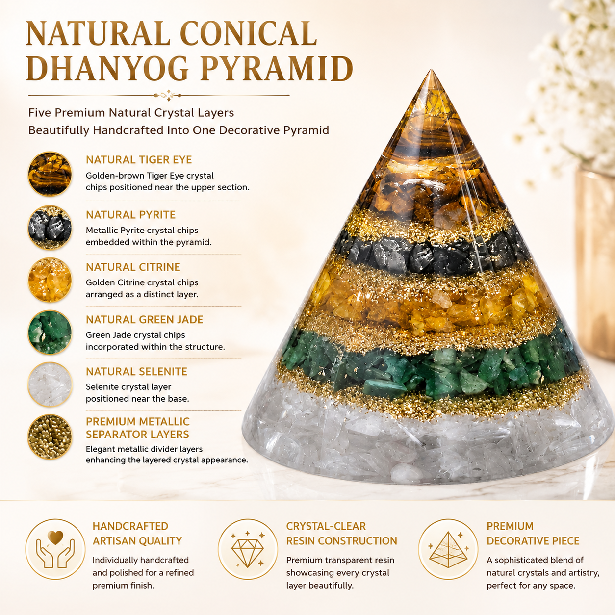 Dhanyog Pyramid – Big Size