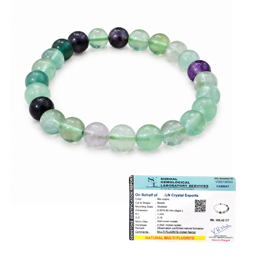 Natural Multi Fluorite Bracelet 8mm