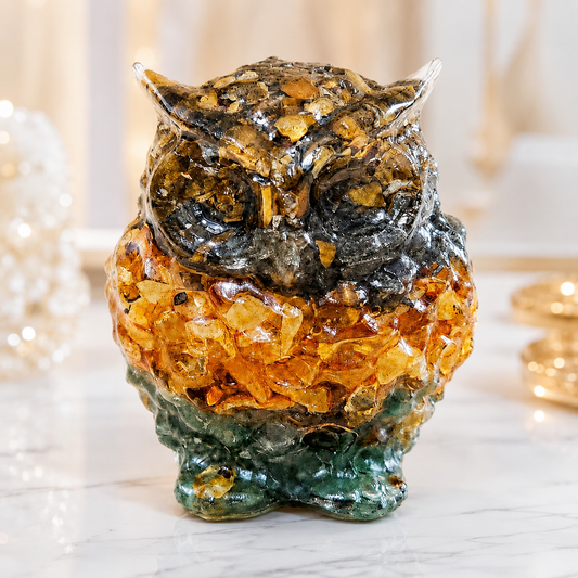 Money Magnet Owl – Handcrafted Crystal Owl