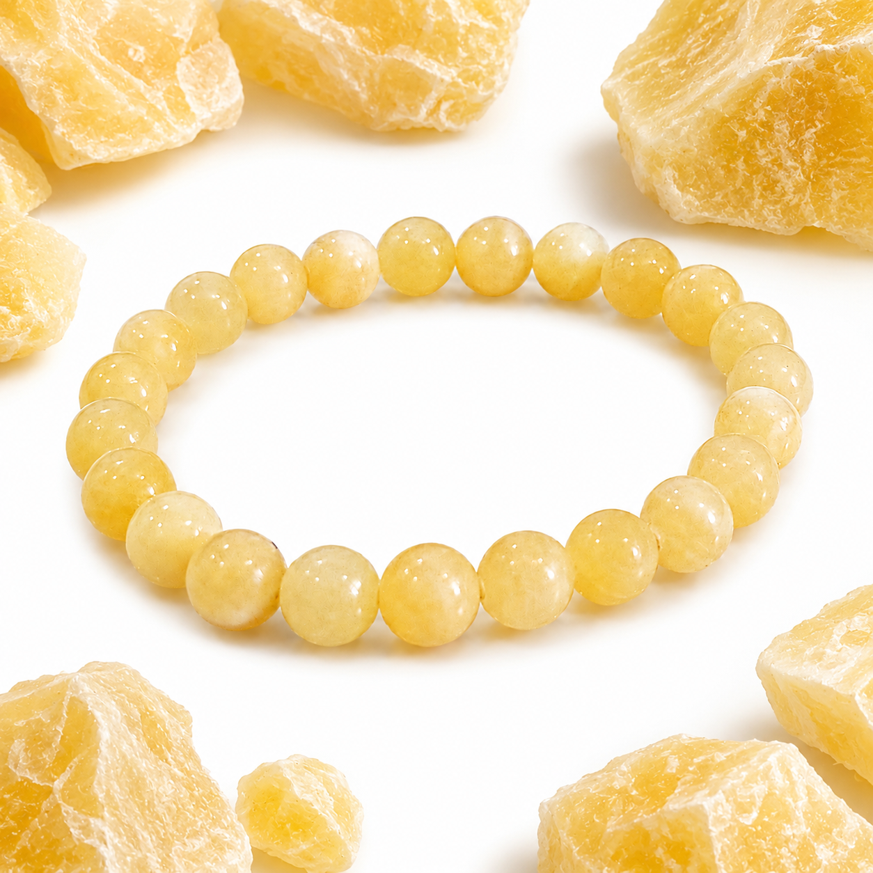 Natural Yellow Calcite Bracelet 8mm