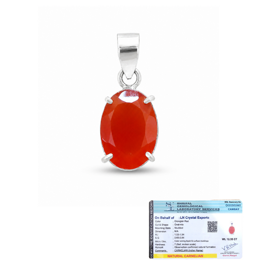 Natural Carnelian Pendant | Handmade Carnelian Gemstone Pendant | Healing Crystal Jewelry