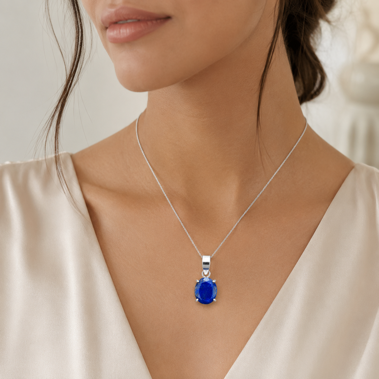 Natural Lapis Lazuli Pendant | Handmade Lapis Lazuli Gemstone Pendant | Healing Crystal Jewelry