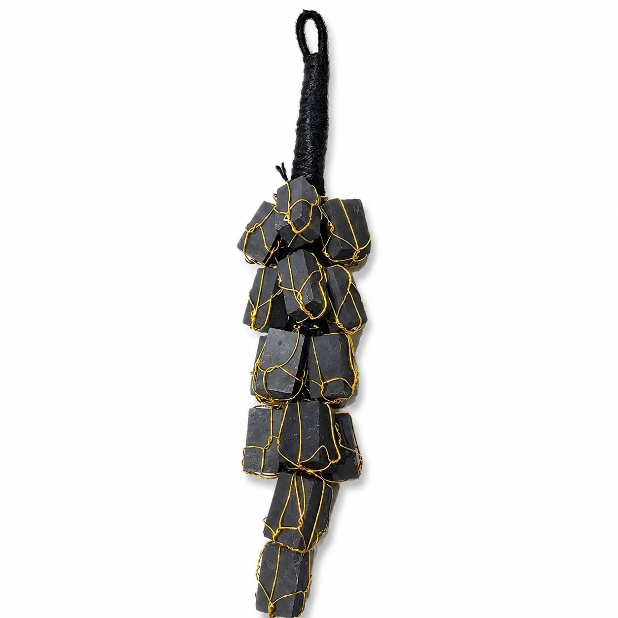 Natural Black Tourmaline Hanging Decor for Home Entrance | Protection Crystal Wall Hanging