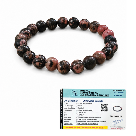 Natural Rhodonite Bracelet 8mm