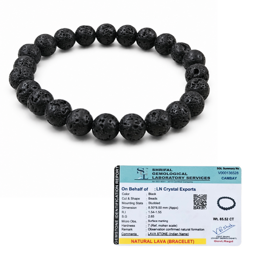 Natural Lava Stone Bracelet 8mm