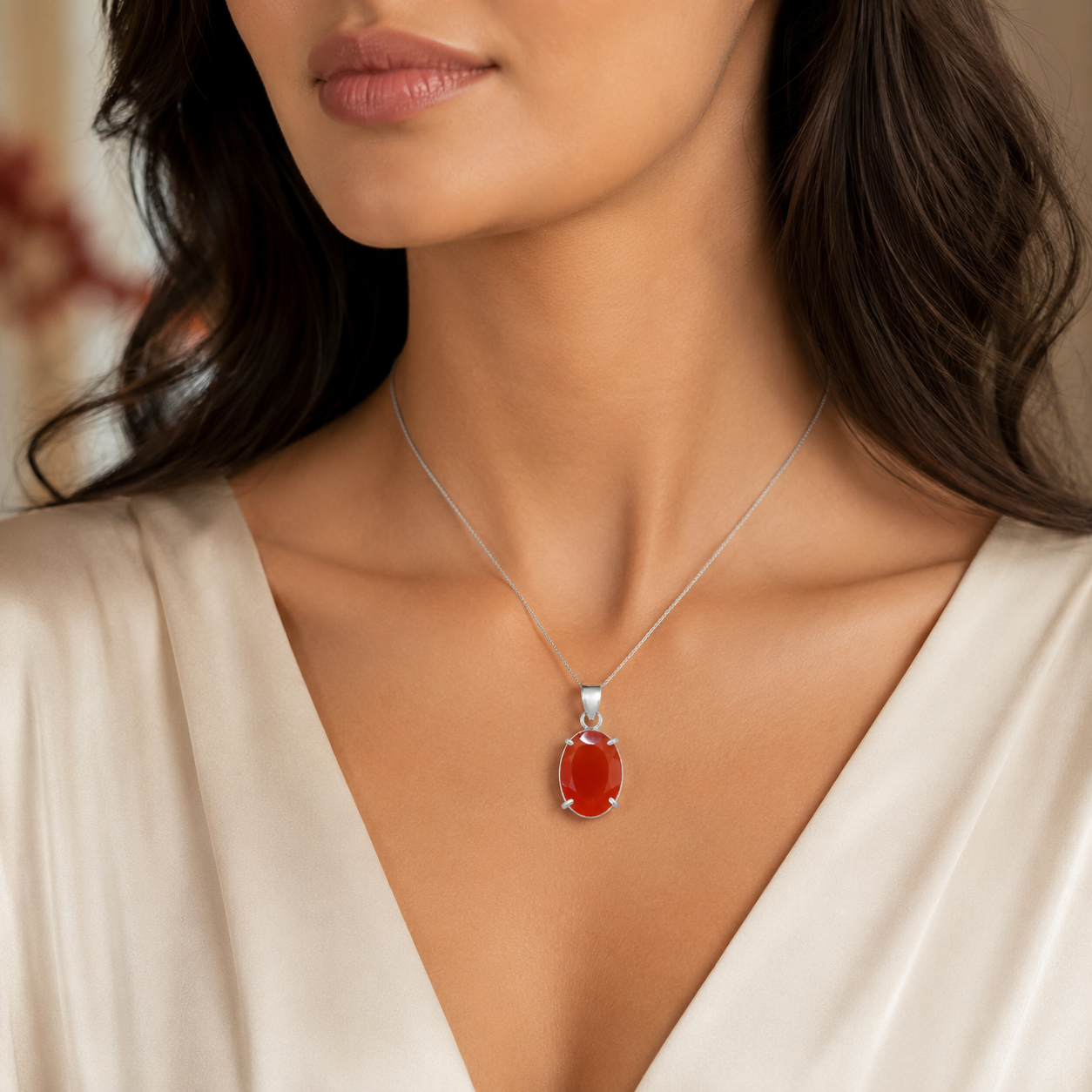 Natural Carnelian Pendant | Handmade Carnelian Gemstone Pendant | Healing Crystal Jewelry