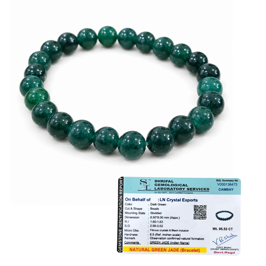 Natural Green Jade Bracelet 8mm
