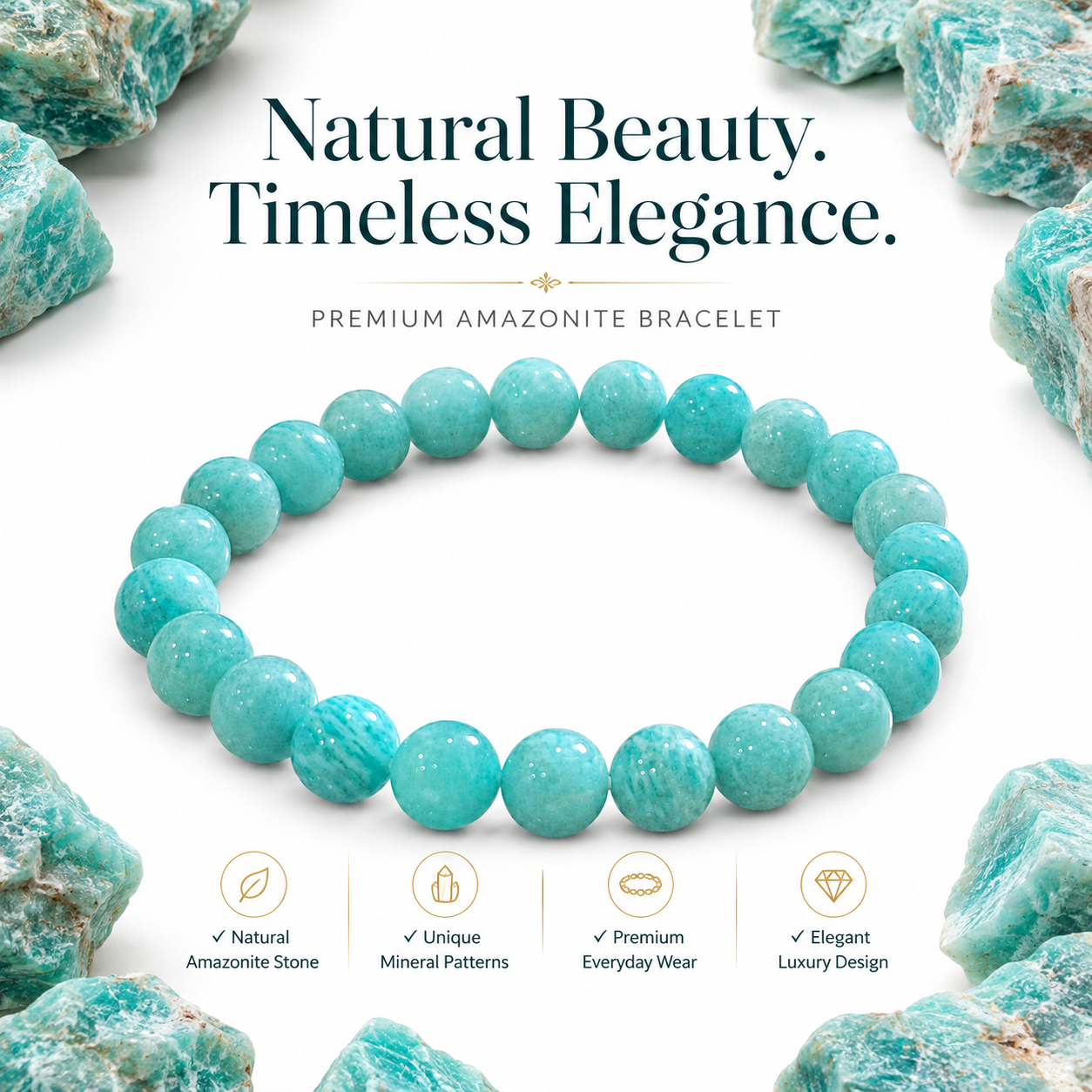 Natural Amazonite Bracelet 8mm