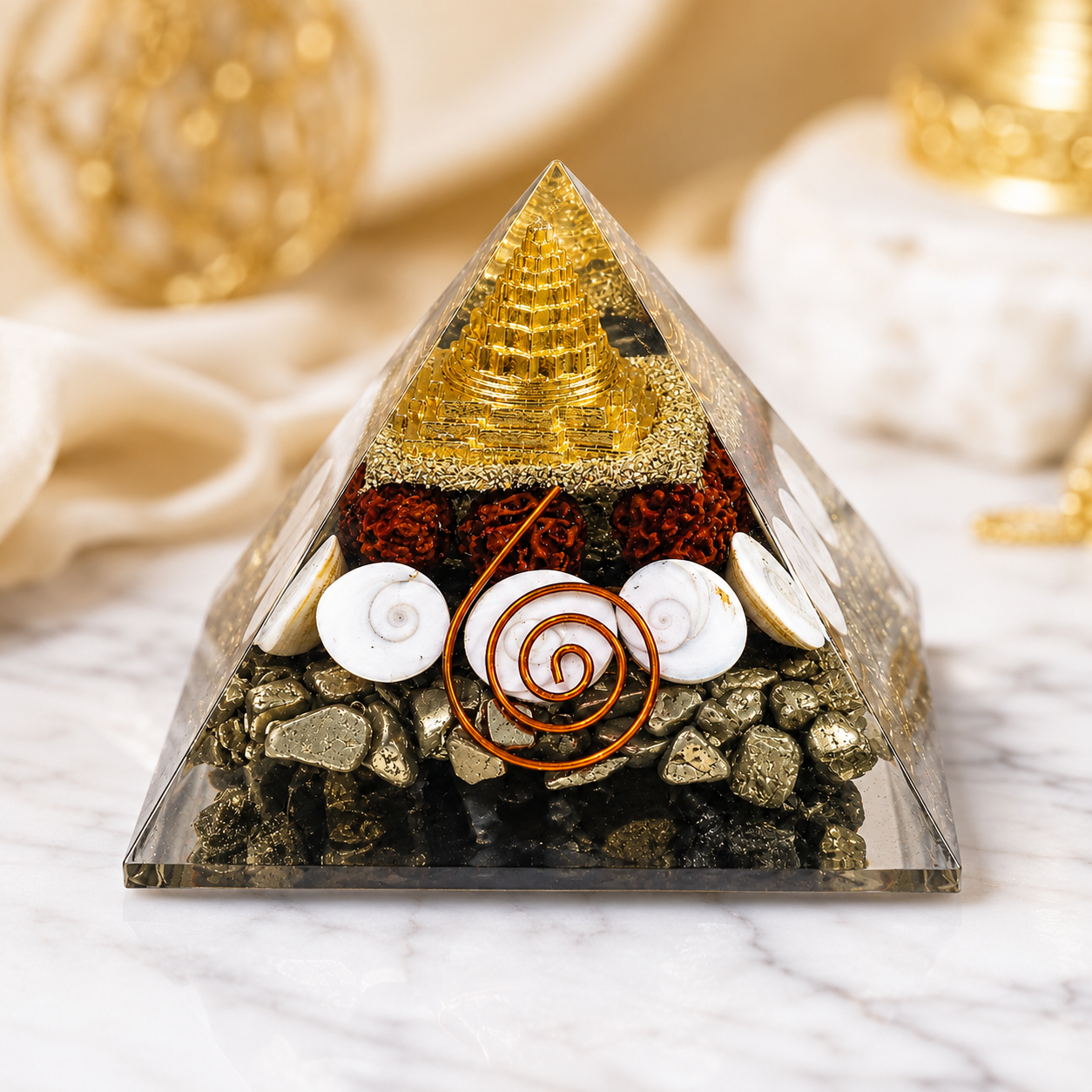 Shree Laxmi Pyramid with Pyrite