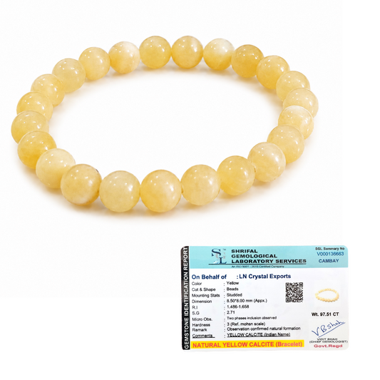 Natural Yellow Calcite Bracelet 8mm