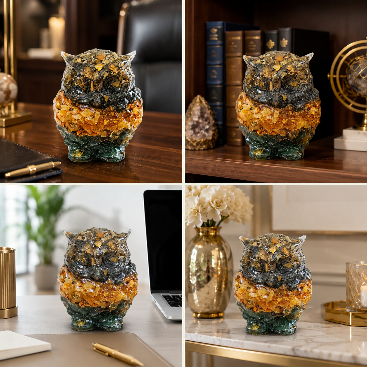 Money Magnet Owl – Handcrafted Crystal Owl