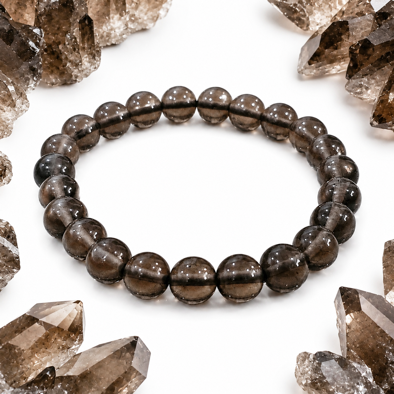 Natural Smoky Quartz Bracelet 8mm
