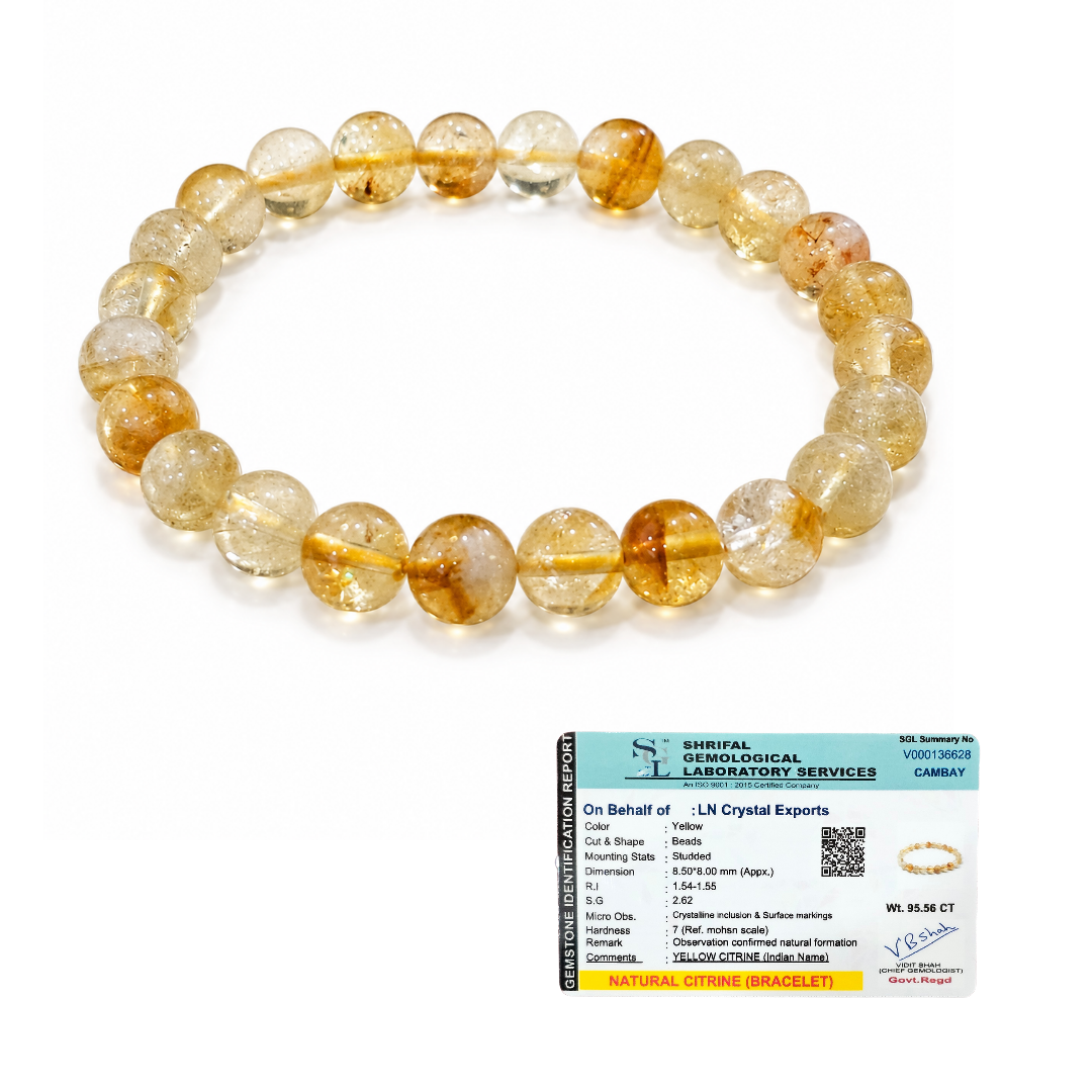 Natural Citrine Bracelet 8mm
