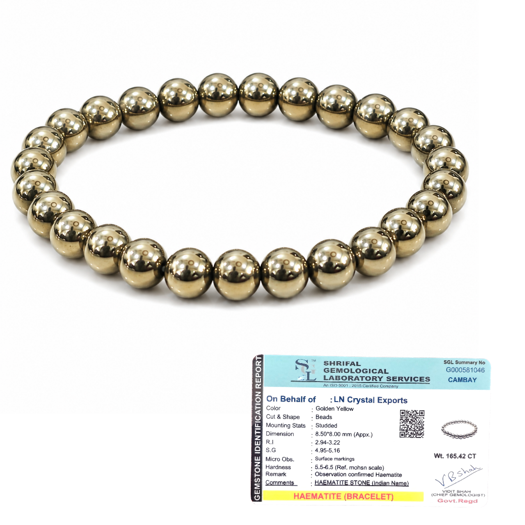 Natural Golden Hematite Bracelet – Grounding, Confidence & Strength Bracelet