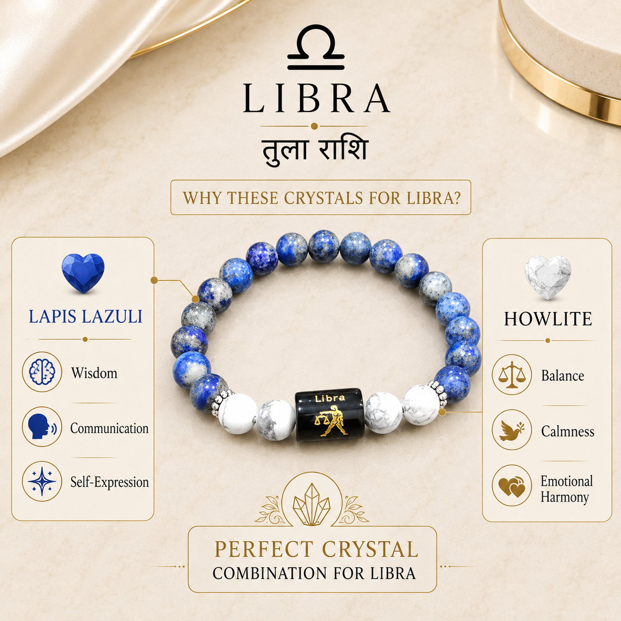 Libra Zodiac Bracelet (तुला राशि)