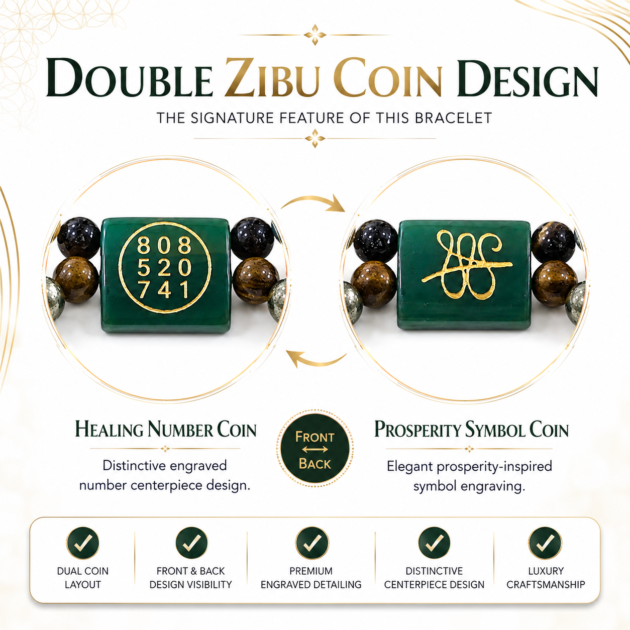 Money Magnet Double Zibu Coin Bracelet – Wealth & Prosperity Edition