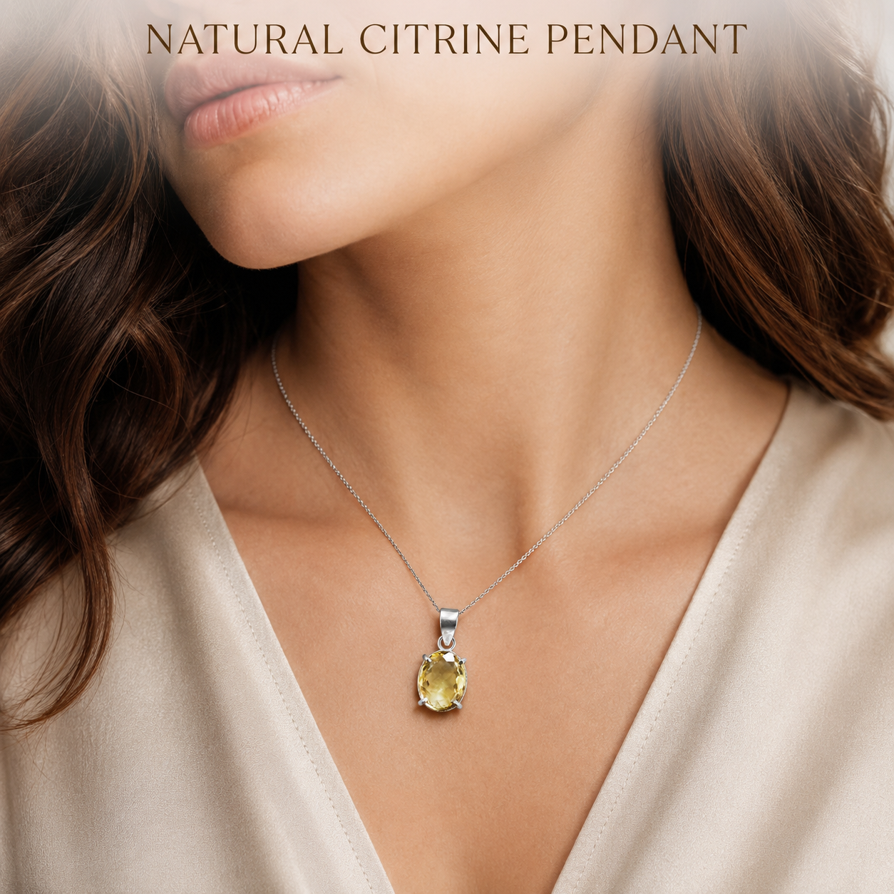 Natural Yellow Citrine Pendant | Handmade Citrine Gemstone Pendant | Healing Crystal Jewelry
