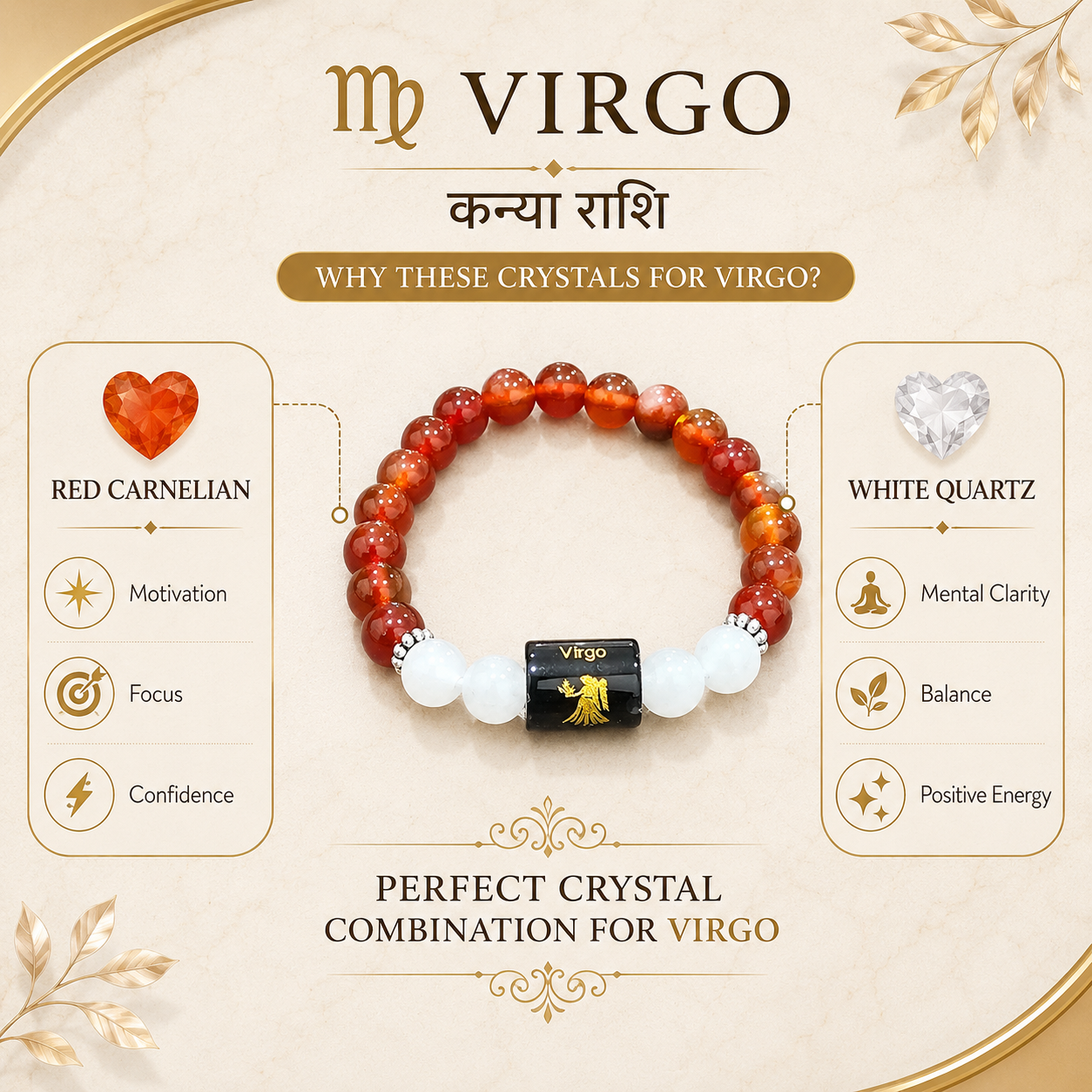 Virgo Zodiac Bracelet (कन्या राशि)
