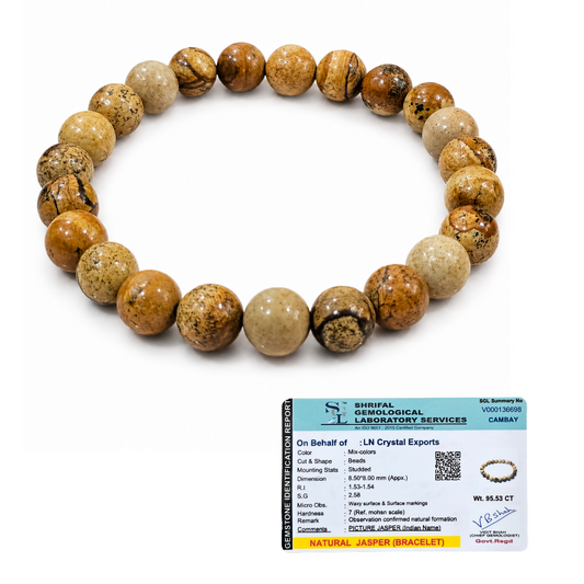 Natural Picture Jasper Bracelet 8mm