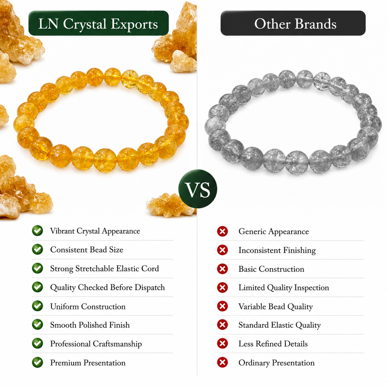 Natural Yellow Citrine Bracelet 8mm