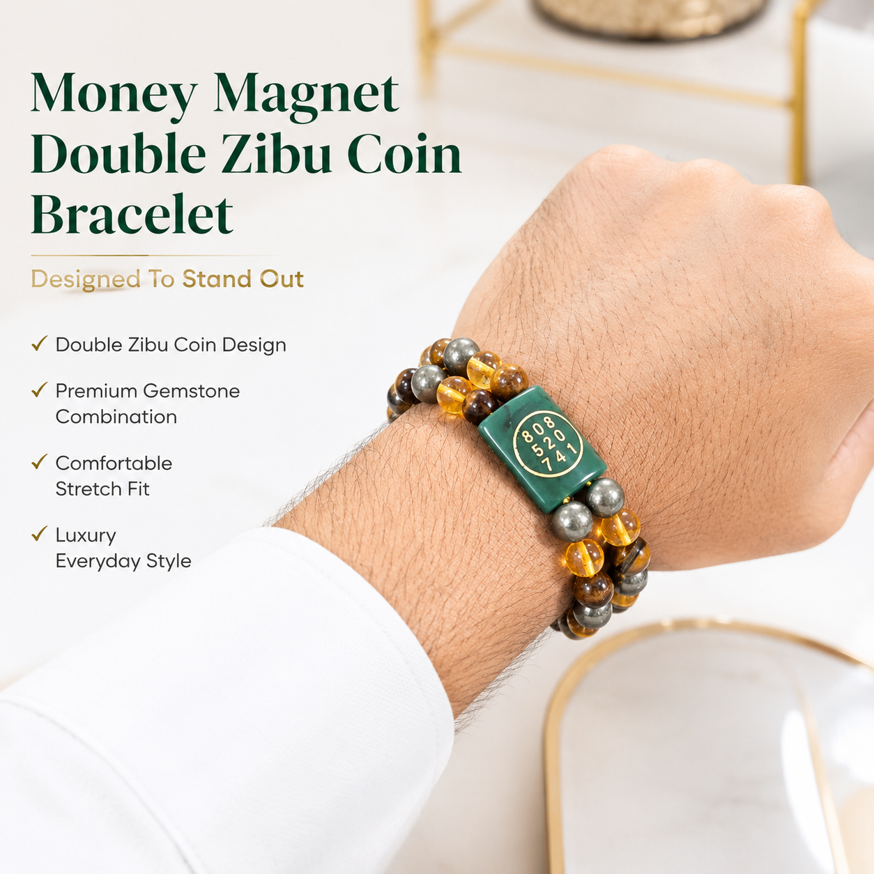 Money Magnet Double Zibu Coin Bracelet – Wealth & Prosperity Edition